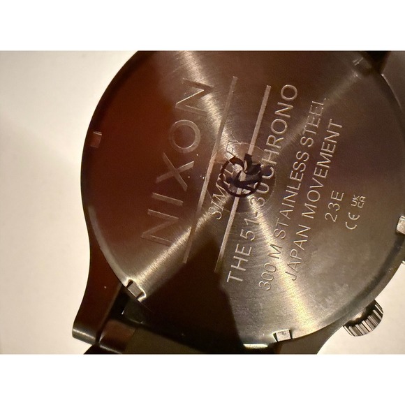 NIXON 51 30 Chronograph Watch Gunmetal Stainless Steel - Picture 7 of 7